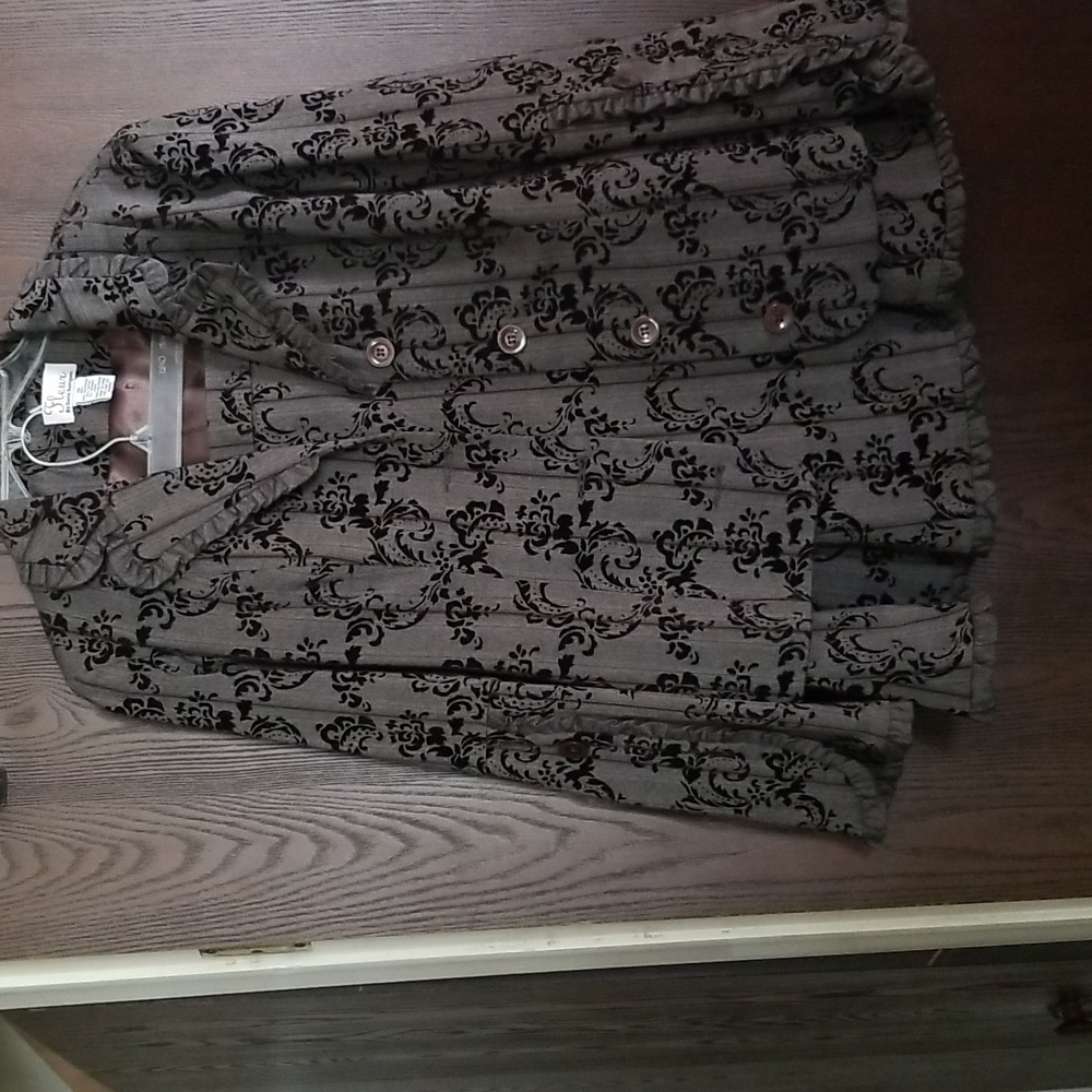 Vintage David Rodriguez brown flocked suit